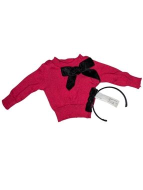 American Girl Holiday Bow Sweater + Headband